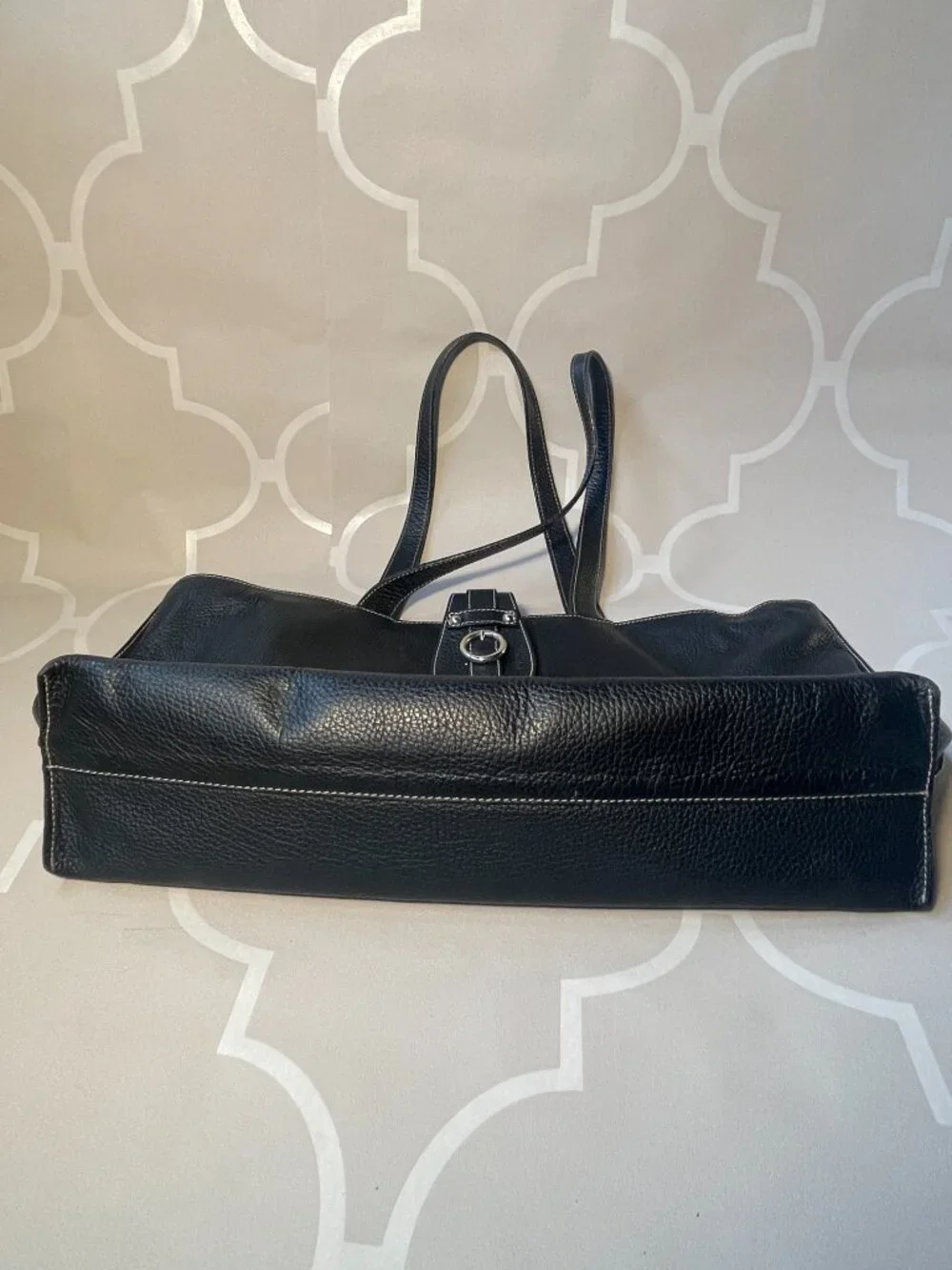 Furla Large Italian Leather Tote Bag Made in Italy Shoulder Work Laptop Bag